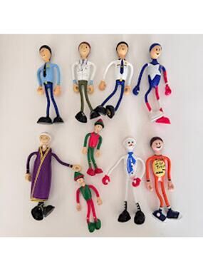 Bendos Toys Figures Kid Galaxy Bendable Posable Vintage Toys Lot of 9